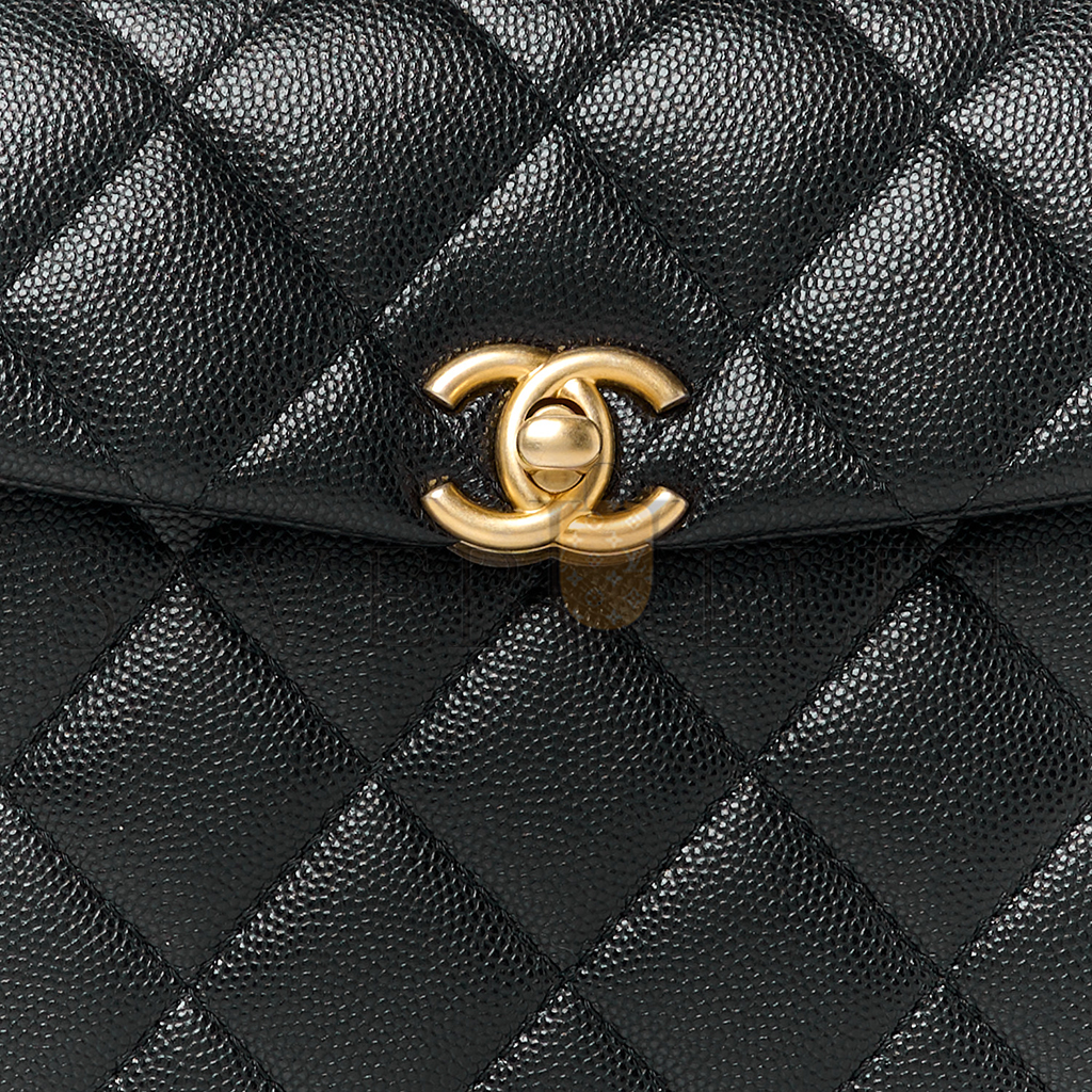Ch*el master caviar quilted 31 rue cambon mini top handle flap (19*15*7cm)
